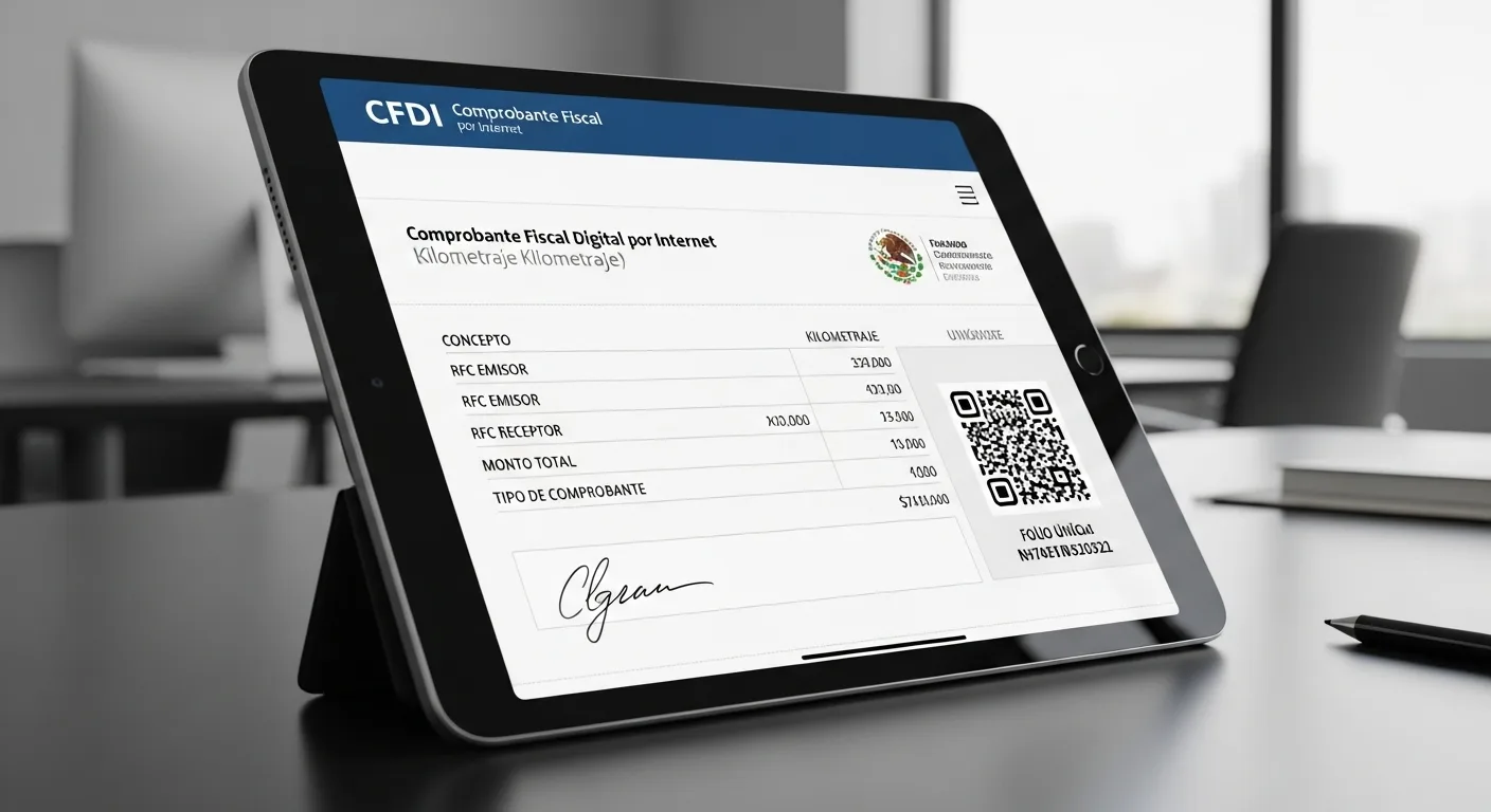 Comprovantes fiscais (CFDI) para reembolso de quilometragem no México