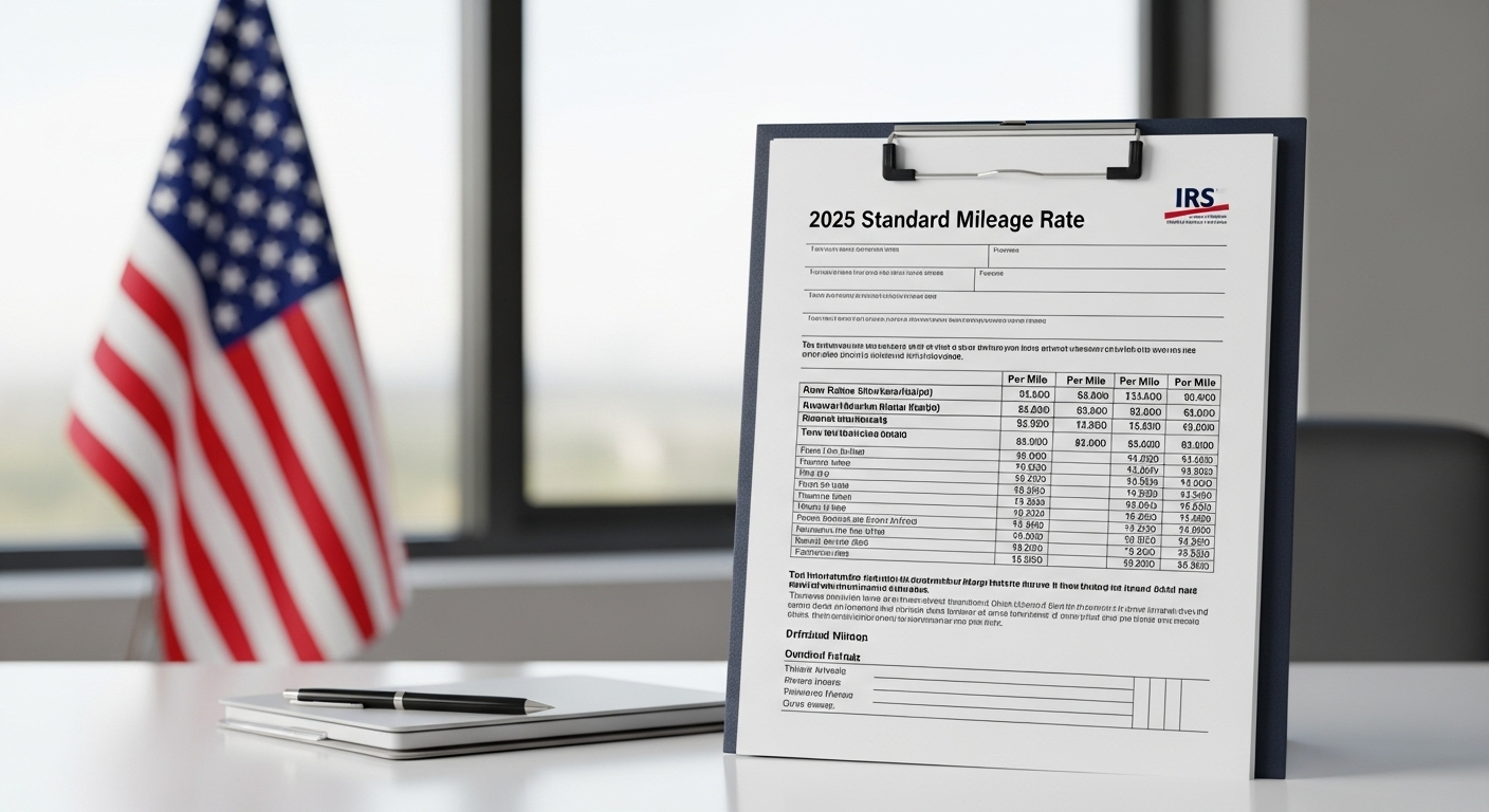 IRS standard mileage rate in USA for 2025